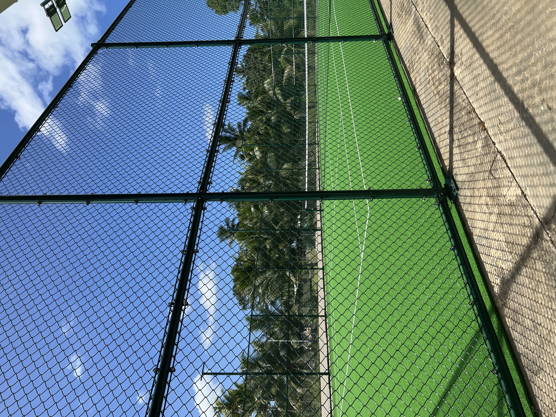 Outdoor sports court for recreation